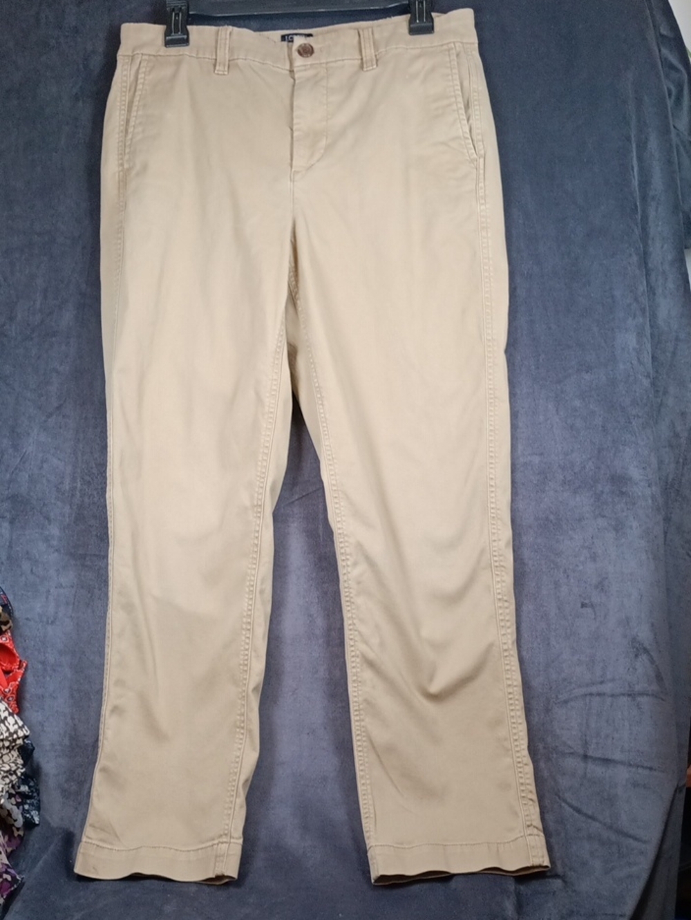 J. Crew Women's Straight-Leg High Rise Chinos in Tan